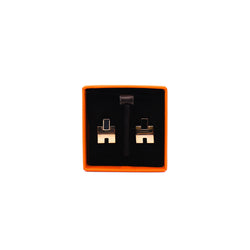 Eileen In Black And Rose Gold Plated Metal Earrings - L'UXE LINK