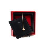 thumbnail qeelin Wulu small pendant  with red agate and diamonds in 18k rg
