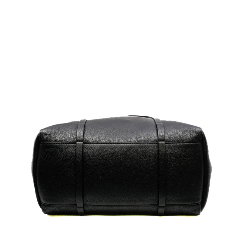 Everyday Black Calfskin Tote Bag M - L'UXE LINK