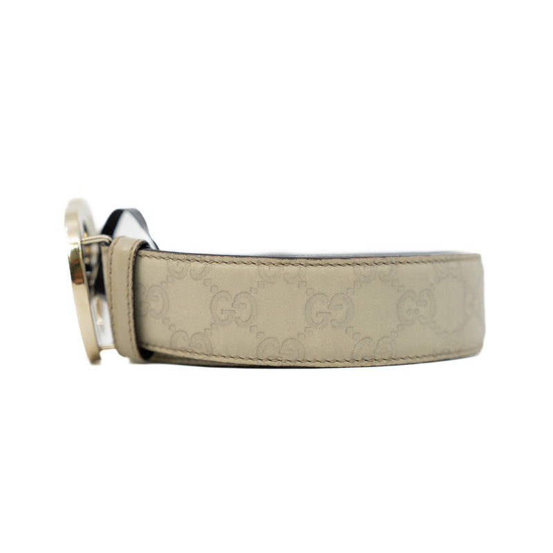 Off White Guccissima Leather Interlocking G Buckle Belt Size 90 - L'UXE LINK