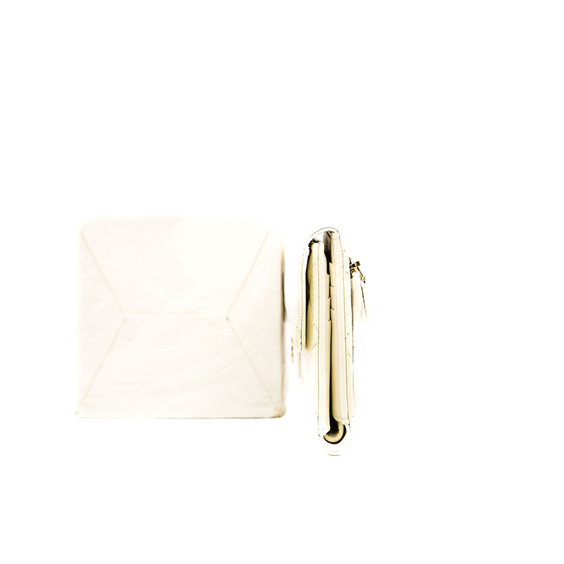 small cf wallet in caviar white ghw #LELNXXXX - L'UXE LINK