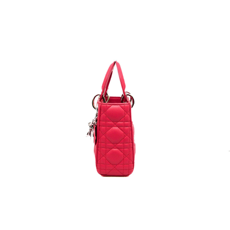 lady dior mini in hotpink lambskin phw