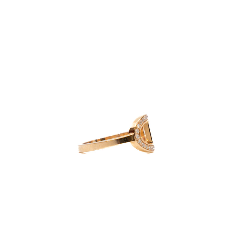 Chaine d'ancre Contour diamond ring, medium model in 18k rg #21A1546xx