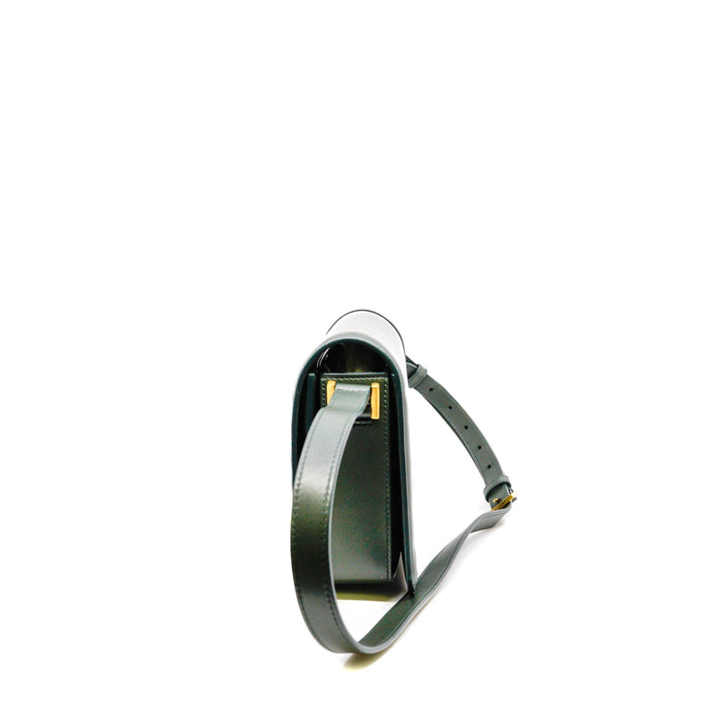 medium solferino satchel in calfskin dark green ghw 2020