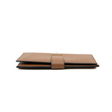 thumbnail long wallet in brown leather ghw