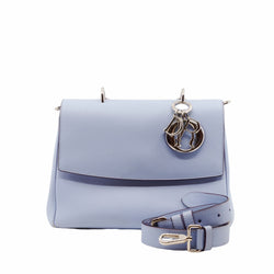 Be Dior  Flap Bag Medium Leather Blue And Red PHW - L'UXE LINK