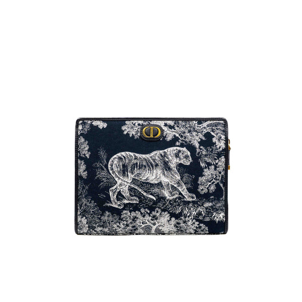 30 Montaigne Dea Pouch in canvas blue ghw