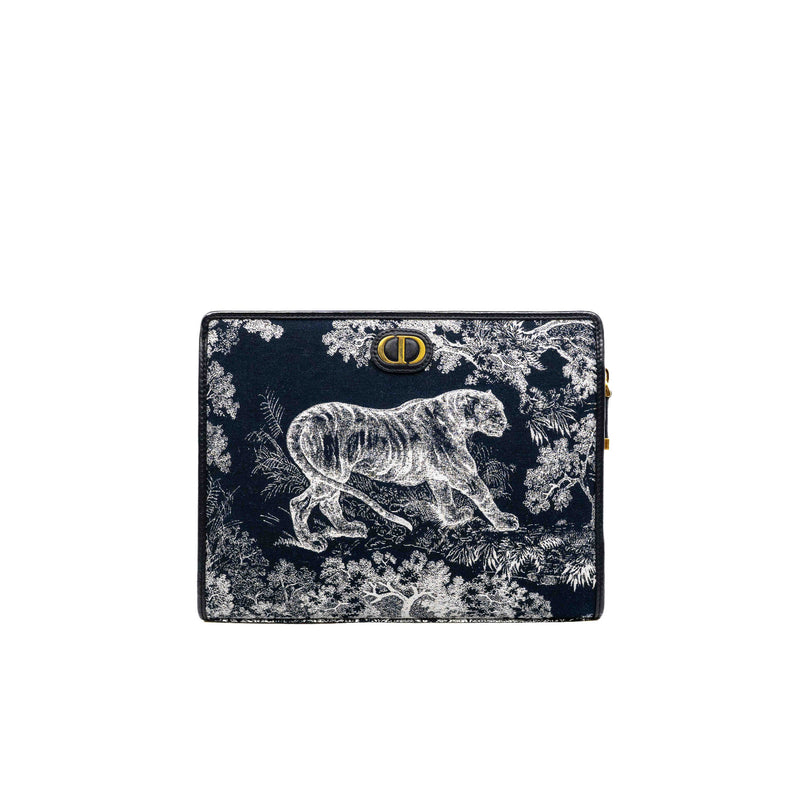 30 Montaigne Dea Pouch in canvas blue ghw