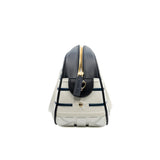 thumbnail large zip bowling bag printed star navy/white leather Ghw