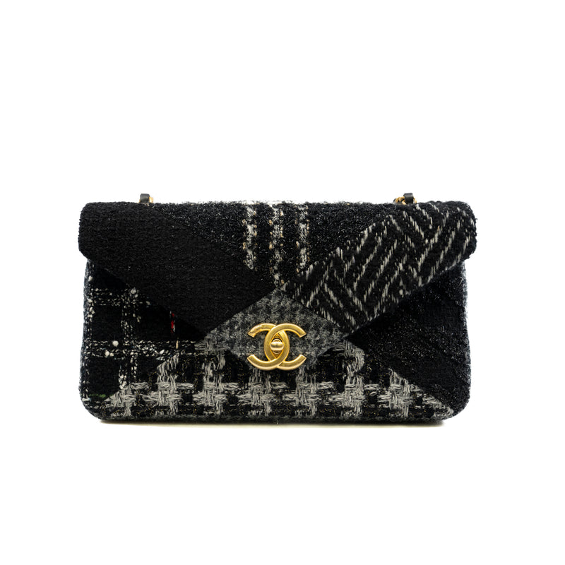 medium cf in tweed black mix grey ghw seri L4XExxxx
