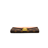 thumbnail pallis long wallet in monogram/nude pink leather ghw