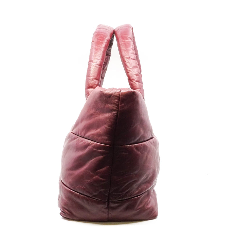 Coco Cocoon Burgundy/Black Lambskin Reversible Tote Bag PHW Seri 12 - L'UXE LINK