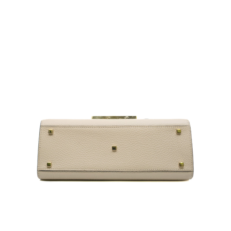 Moynat Rejane PM In Leather Beige GHW