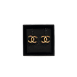 thumbnail Cc Logo earring with red and white crystal in black stone GHW seri 2021