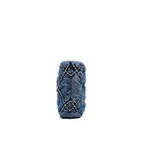 thumbnail mini 22 bag in blue denim white line phw #HH0PXXXX