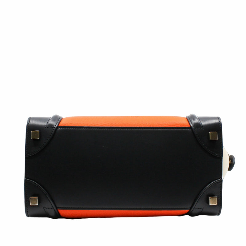 micro luggage orange red mix navy beige - L'UXE LINK