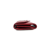 thumbnail cassandre matelasse multi-folded wallet in red grain de poudre leather phw
