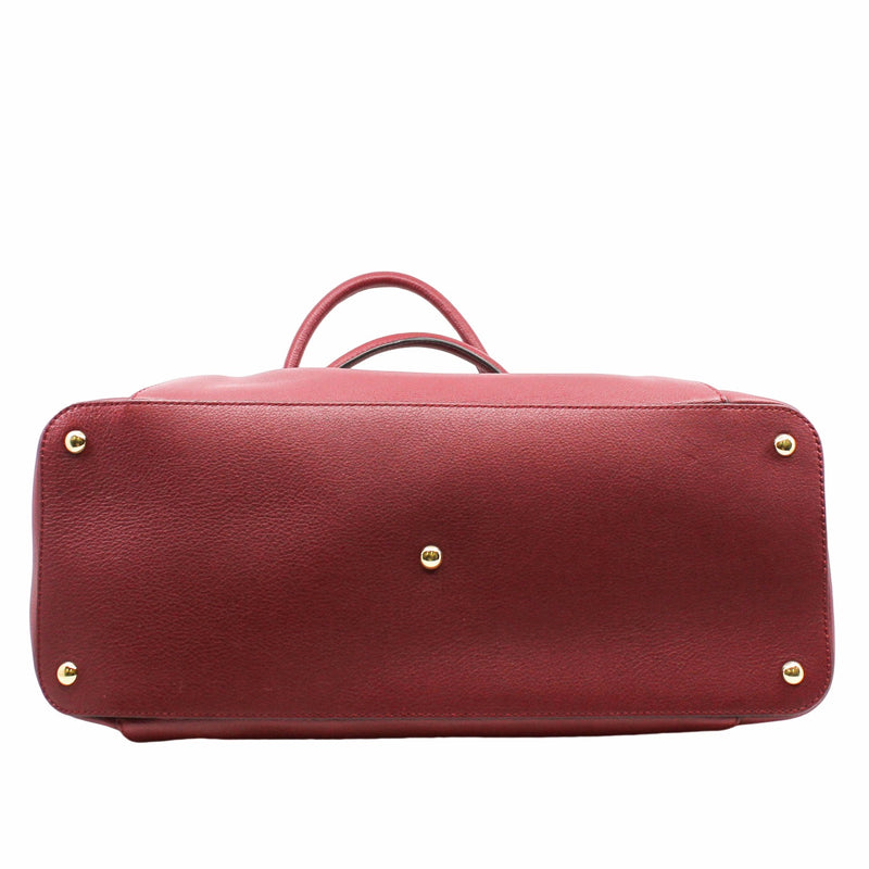 tote  lady bag leather red ghw - L'UXE LINK