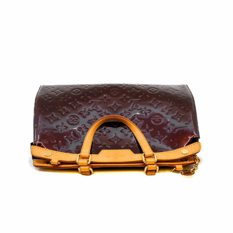brea handbag in patent monogram leather red ghw 2011