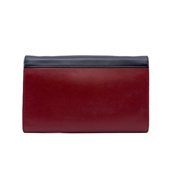 Pocket Envelope Wallet on Chain Leather Large GHW - L'UXE LINK