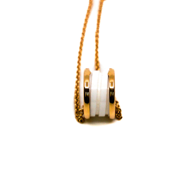 b zero white yg necklace - L'UXE LINK