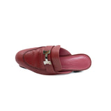 thumbnail H Trocadero mules in leather windred phw#35