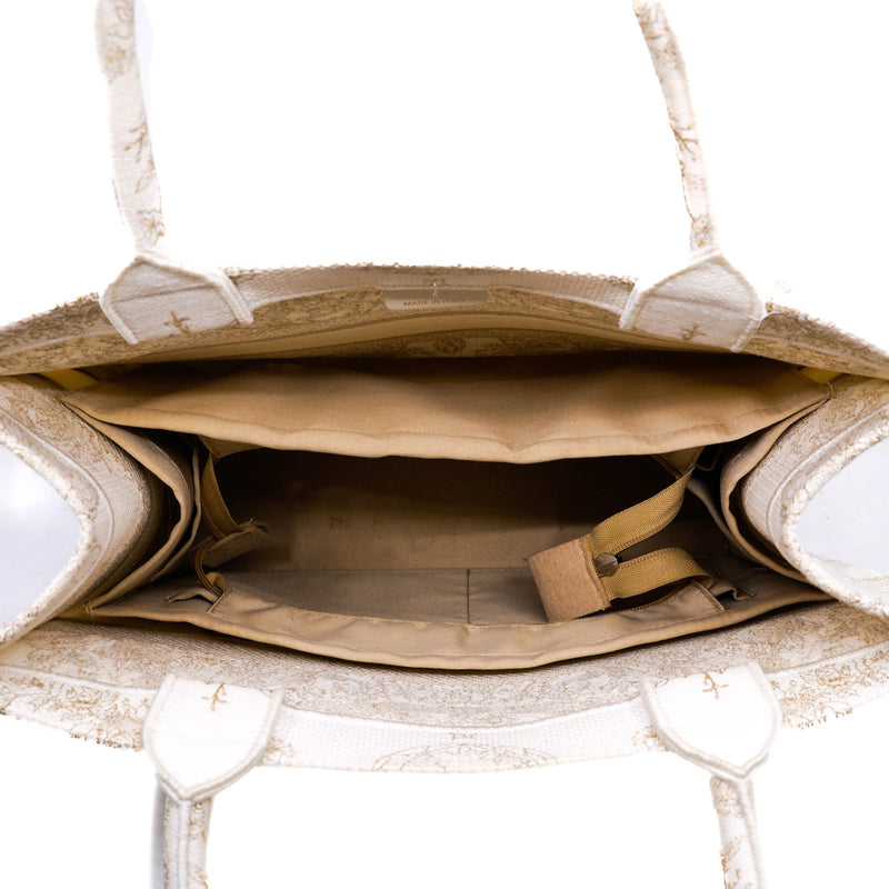 White Butterfly Medium Dior Book Tote - L'UXE LINK