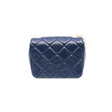 thumbnail mini square cf in lambskin navy GHW