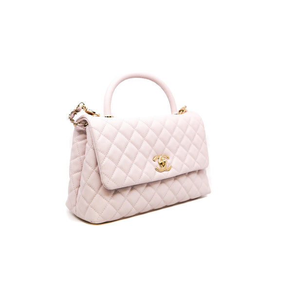 medium coco handle in caviar light pink ghw seri30