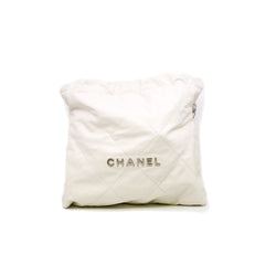 medium 22 bag in calfskin white phw