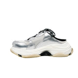 thumbnail triple s mule sneaker in fabric white/silver#44