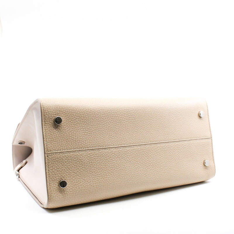 Large Diorever In Beige Calfskin Handbag PHW With Strap - L'UXE LINK