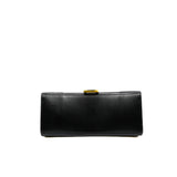 thumbnail Hourglass Handbag Small in black shiny box calfskin ghw