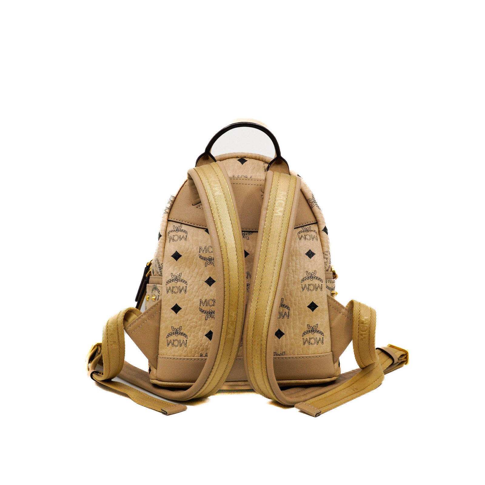 MCM small backpack beige with pink crystal – L display picture 2