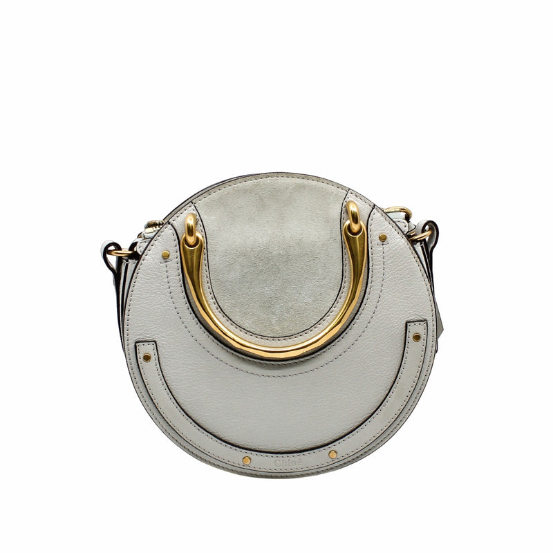 pixie  round bag  light Gray ghw - L'UXE LINK