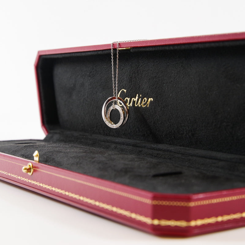 necklace 18k white gold diamond - L'UXE LINK