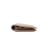 thumbnail short wallet in beige leather - L'UXE LINK