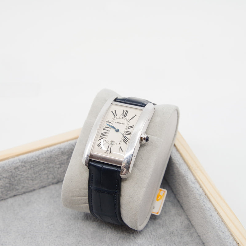 Tank Americaine steel men watch with navy CCD band - L'UXE LINK