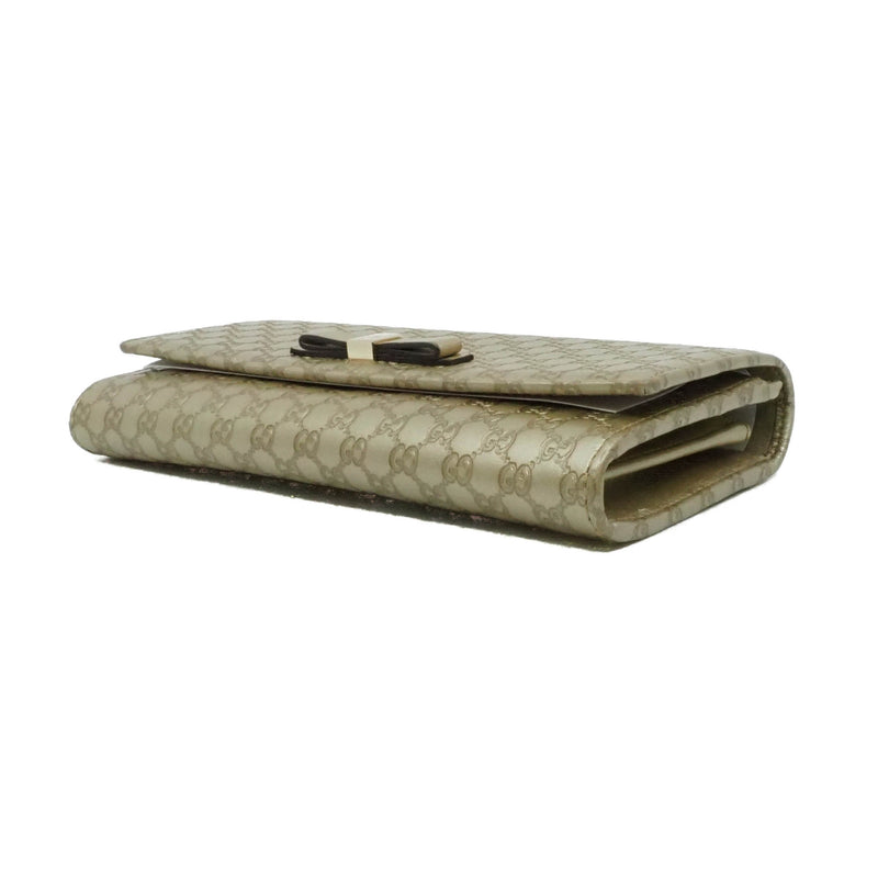 wallet patent with gg logo  gold - L'UXE LINK