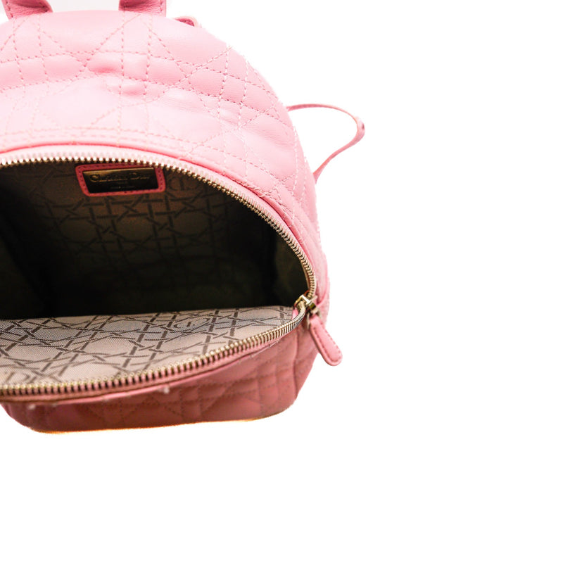 dior bear Cannage mini backpack in pink PHW