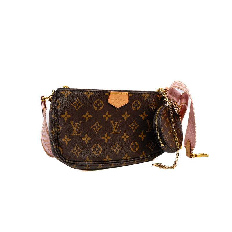 Multi Pochette Accessoires Monogram Bag With Pink Strap