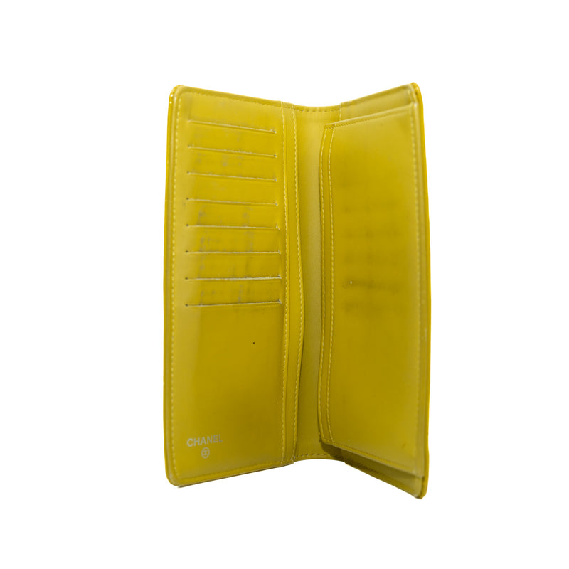Flap Long Wallet Patent Leather Ginger Yellow Seri 20 - L'UXE LINK
