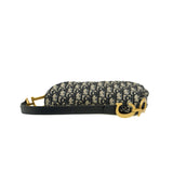 thumbnail medium saddle bag in Blue Dior Oblique Jacquard ghw  2020