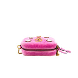thumbnail GG marmont camera bag velvet pink with crystal ghw