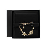 thumbnail pearl crystal cc logo black/white bracelet