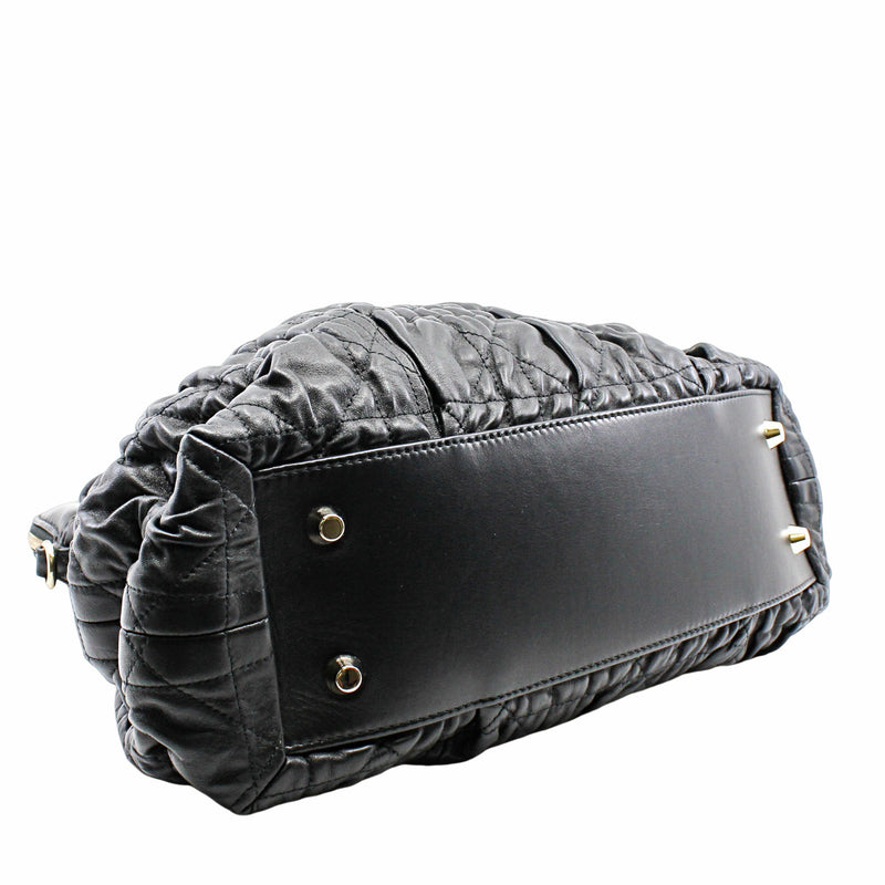 Cannage Leather tote black ghw - L'UXE LINK