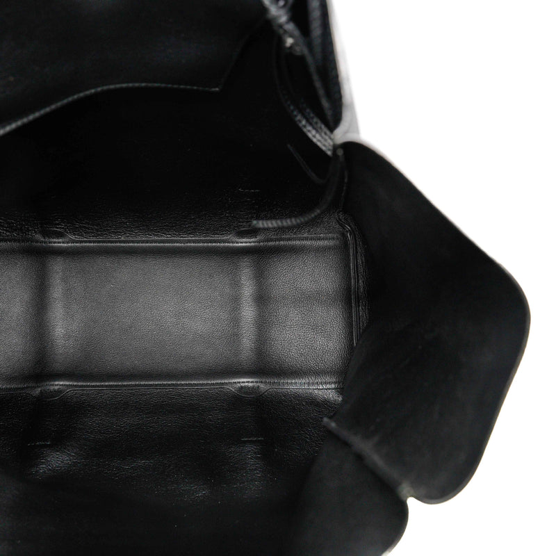 Everyday Black Calfskin Tote Bag M - L'UXE LINK