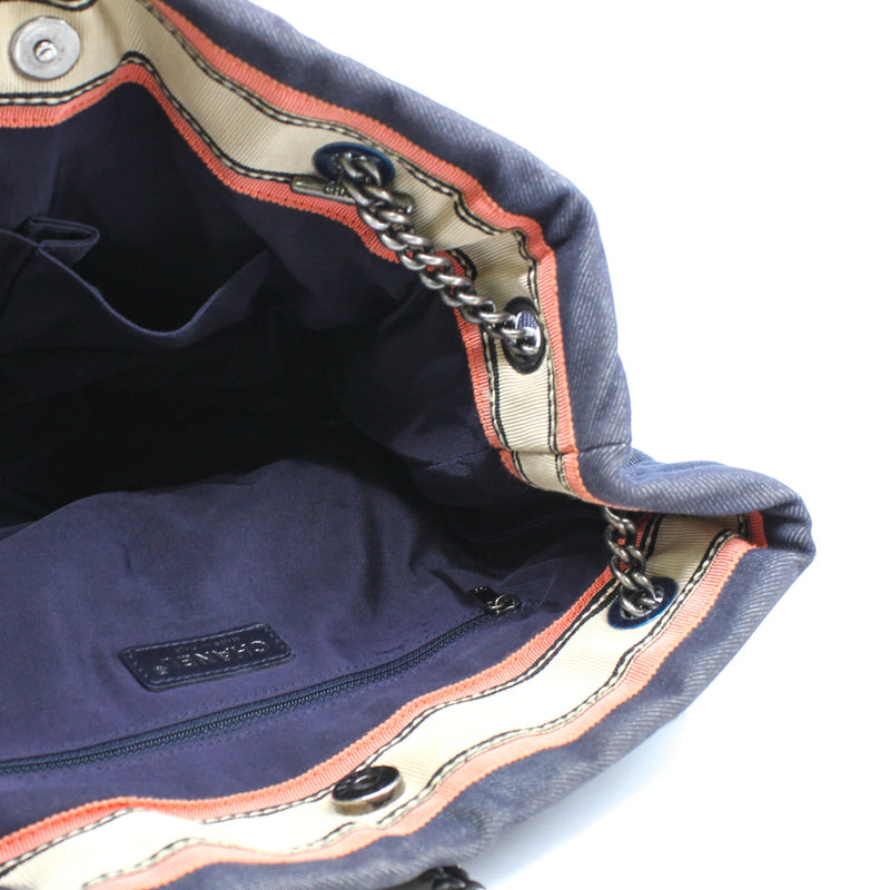 Medium CC Shopping Scale Effect Denim Tote PHW Seri 22
