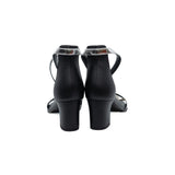 thumbnail open toe sandal manege metallise in silver mix black #37