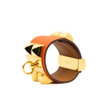 thumbnail CDC wide bracelet in epsom orange ghw